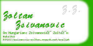 zoltan zsivanovic business card